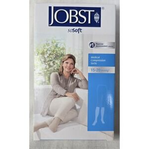JOBST soSoft Knee High Compression Socks Large 15-20 mmHg Black 120215